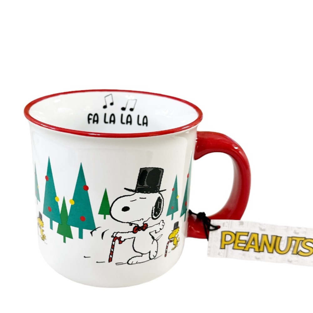 NEW Peanuts/Snoopy CHRISTMAS FA LA LA LA Double Sided Mug 🎄🎄🎄